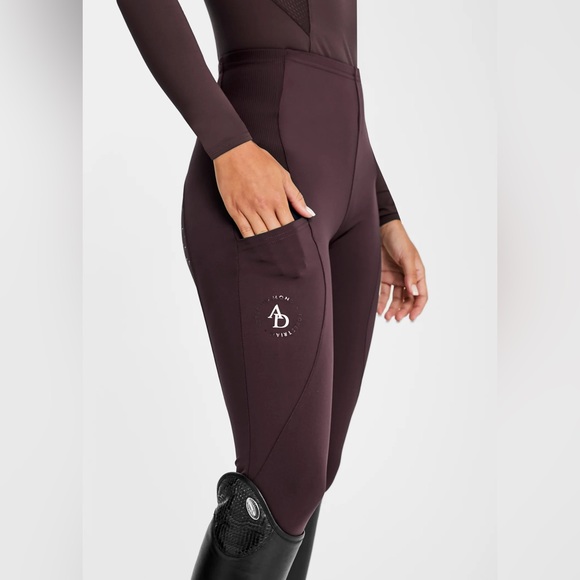Aztec Diamond Icon Riding Legging Maroon - Picture 3 of 8